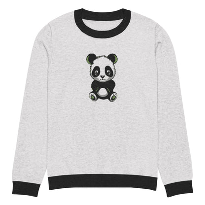 KBBNG Panda Knitted Crew Neck Sweater