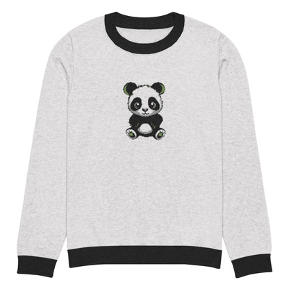 KBBNG Panda Knitted Crew Neck Sweater