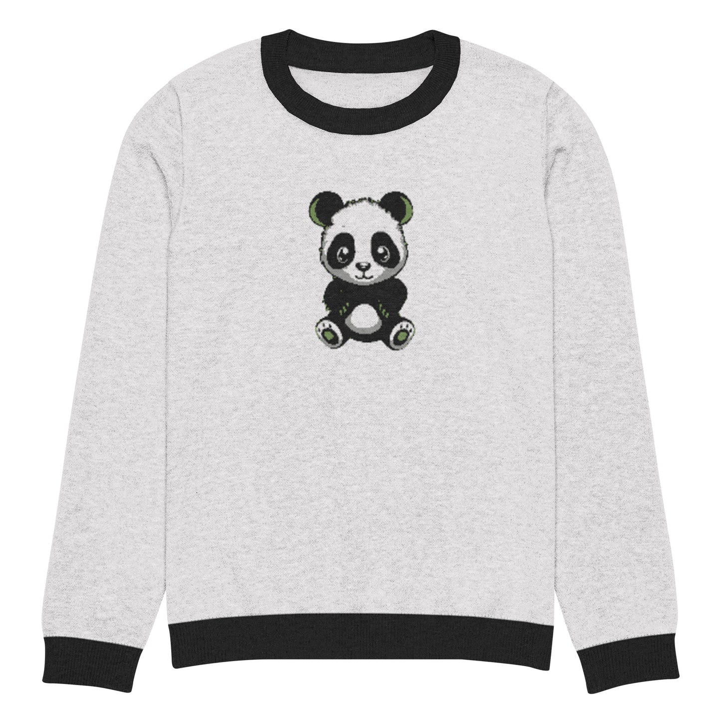 KBBNG Panda Knitted Crew Neck Sweater