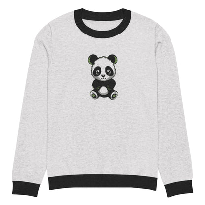 KBBNG Panda Knitted Crew Neck Sweater