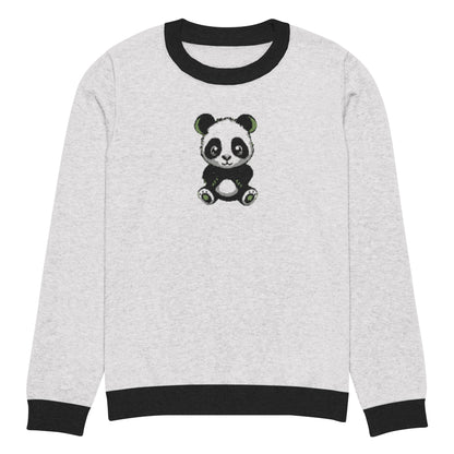 KBBNG Panda Knitted Crew Neck Sweater