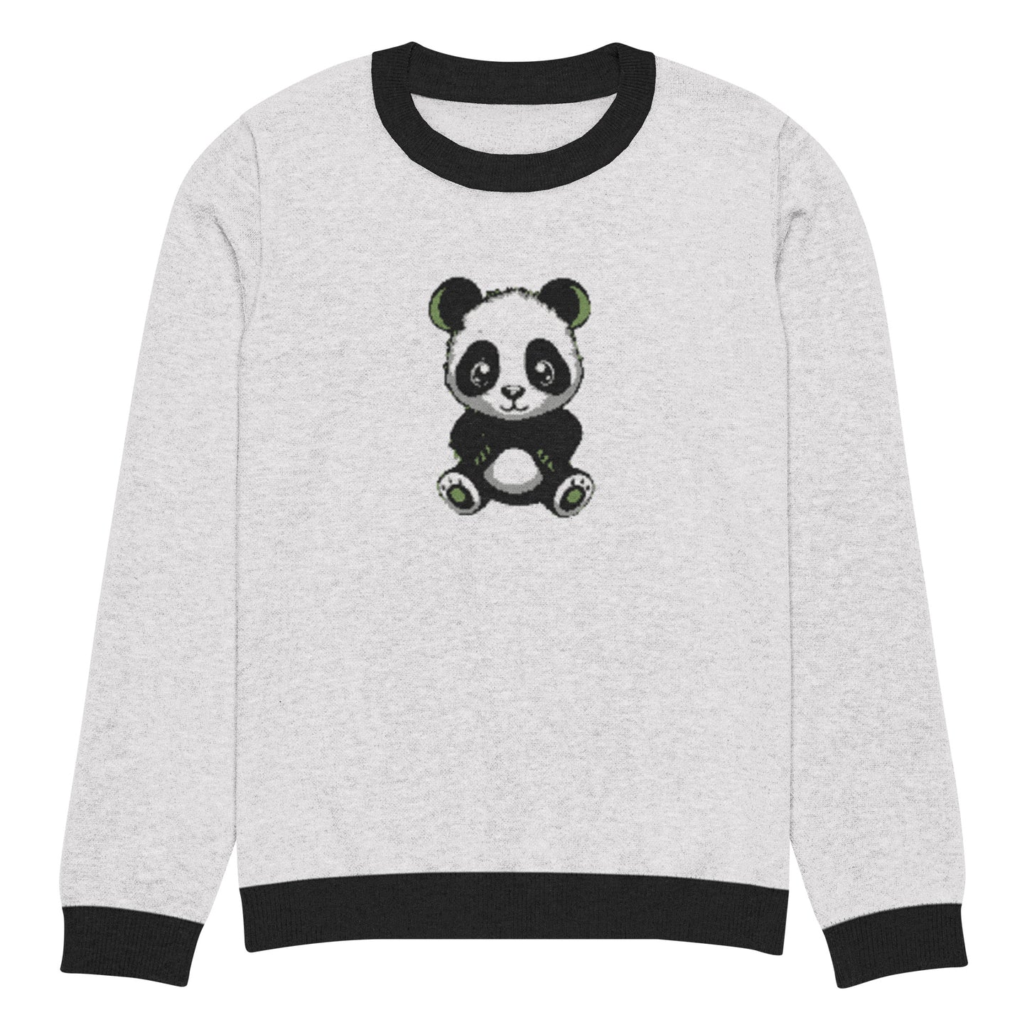 KBBNG Panda Knitted Crew Neck Sweater