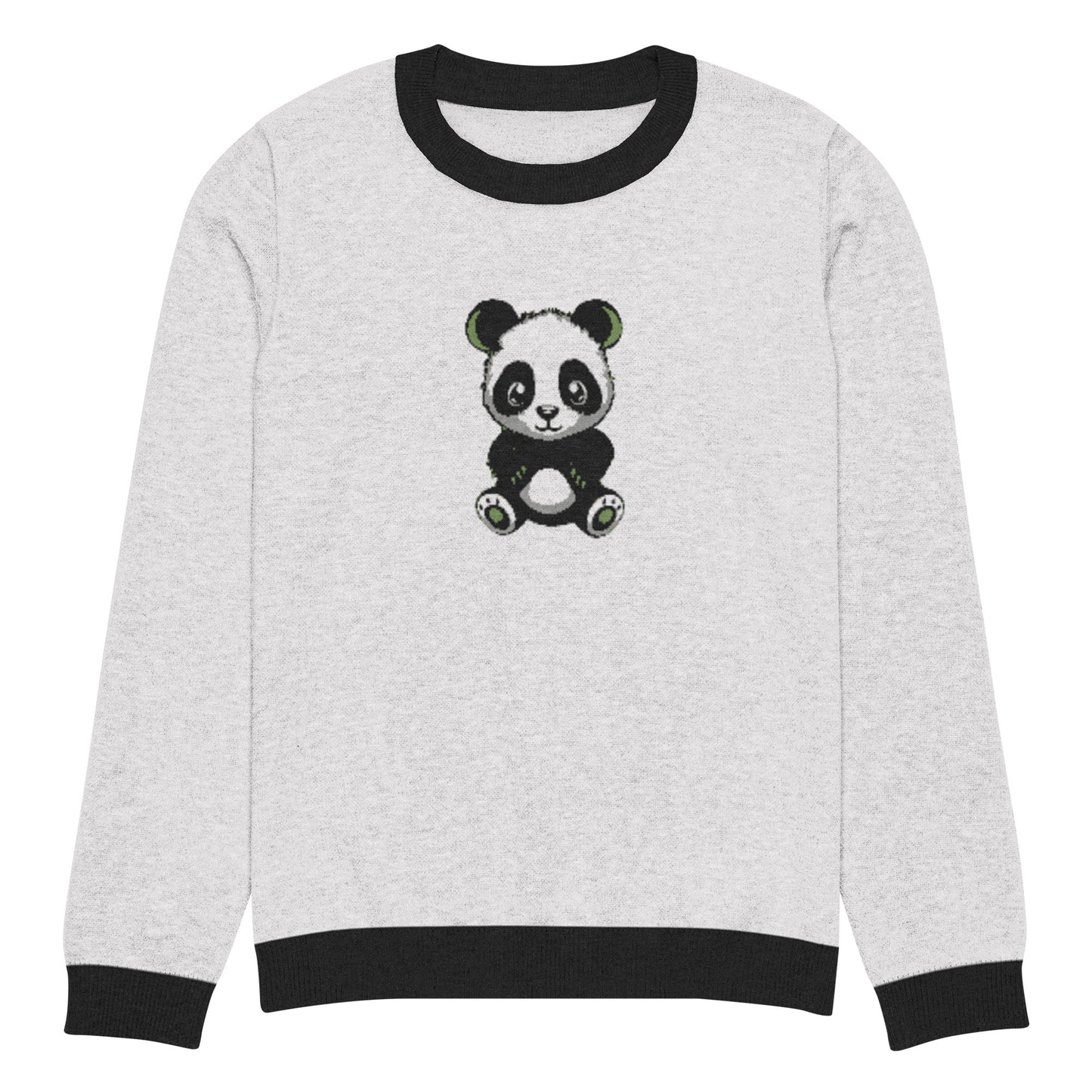 KBBNG Panda Knitted Crew Neck Sweater