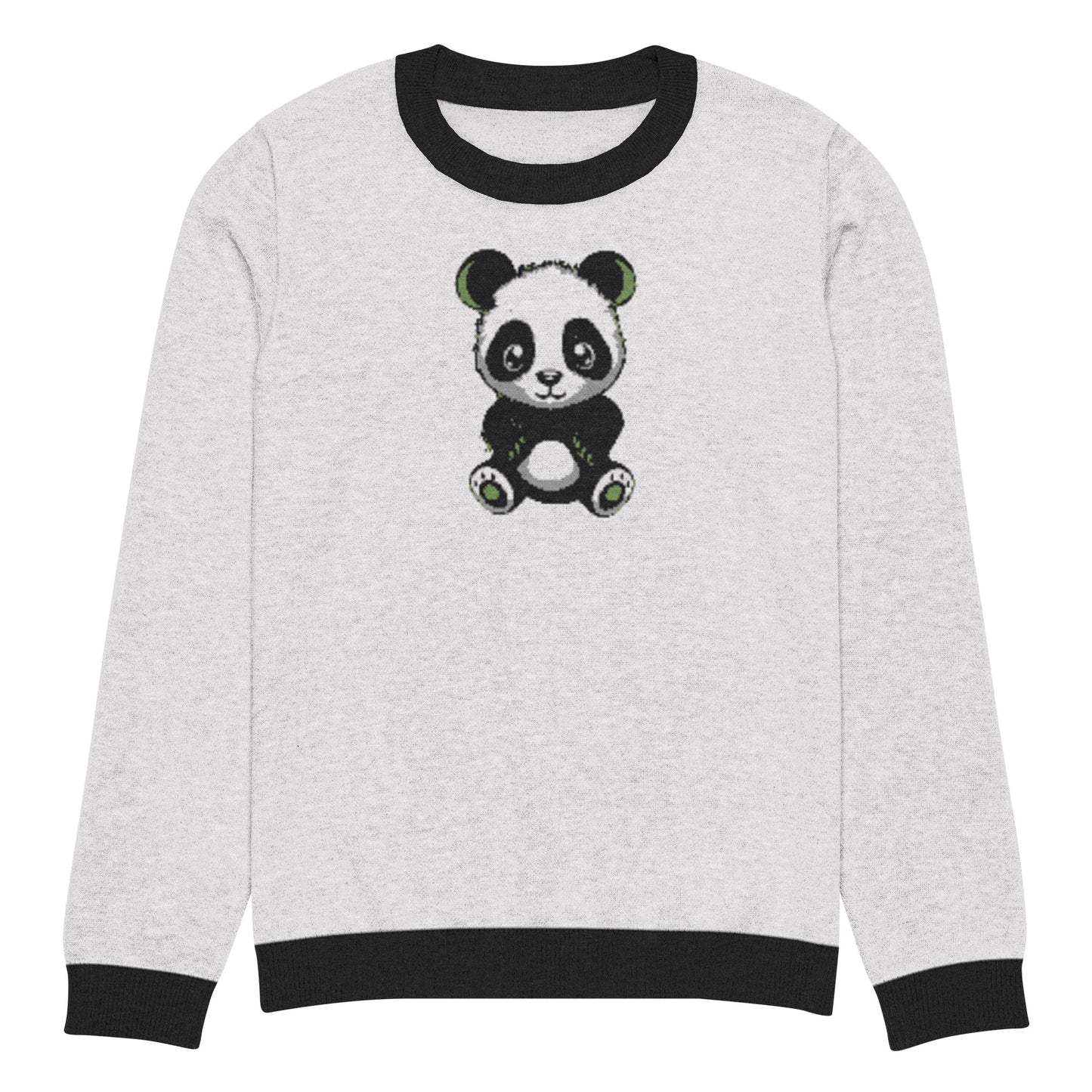 KBBNG Panda Knitted Crew Neck Sweater