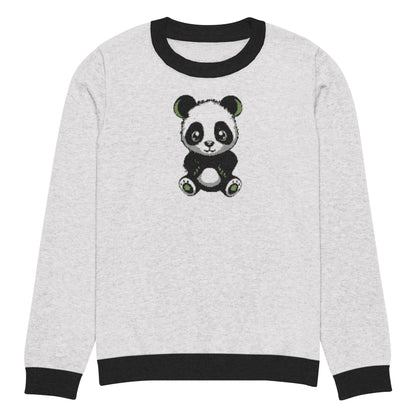 KBBNG Panda Knitted Crew Neck Sweater