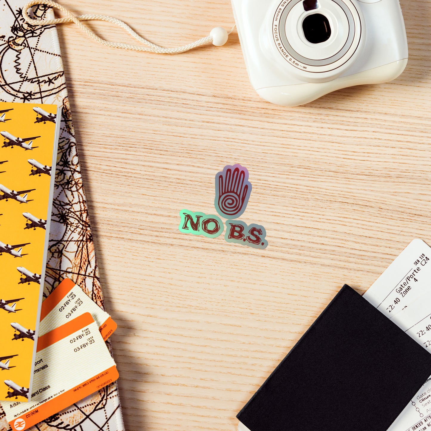 "No B.S." Holographic Stickers