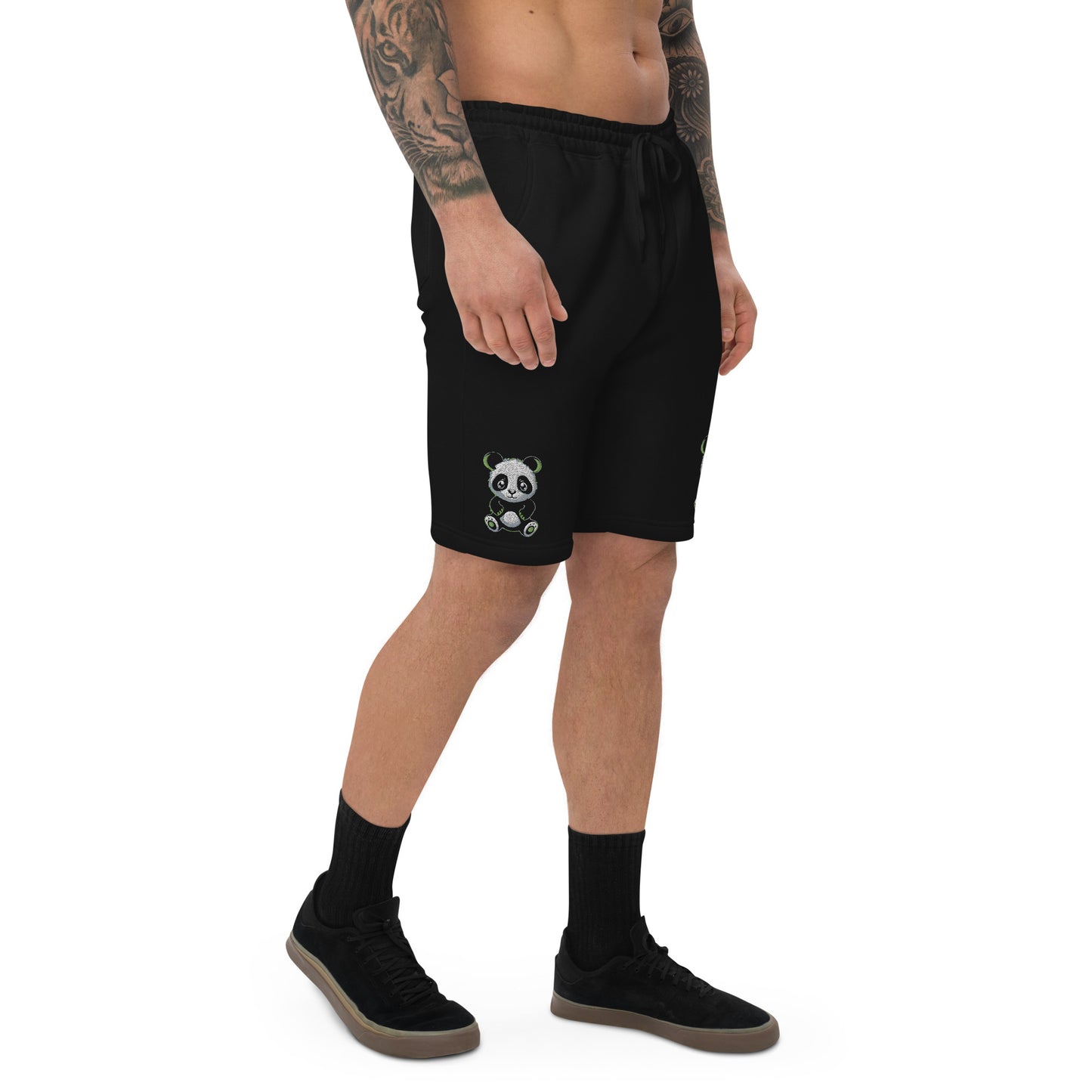 KBBNG Panda Men's Fleece Shorts (Both Legs)