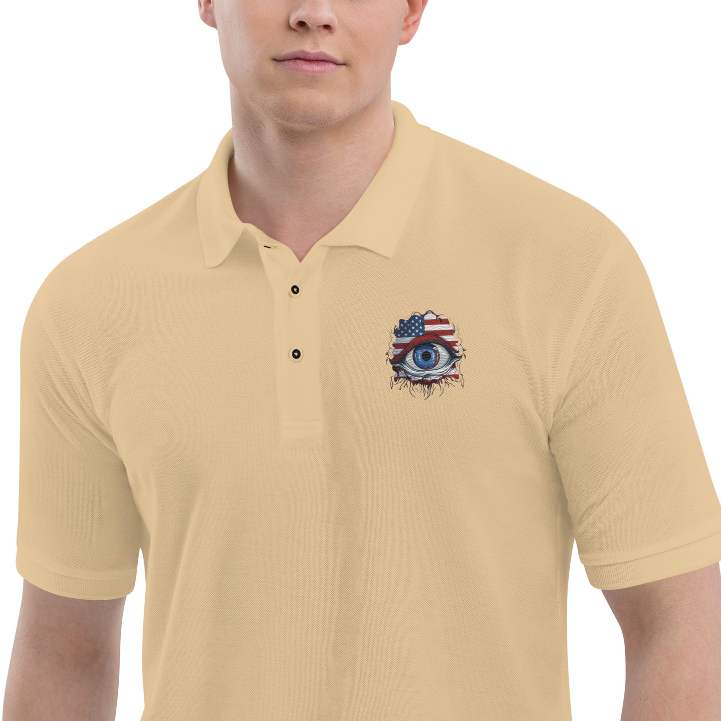 "Who Is Watching You?" Men's Premium Polo