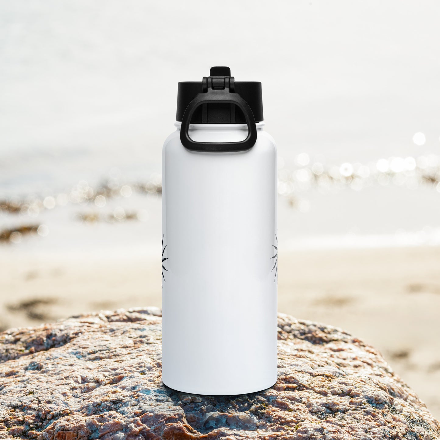 "Dark Sun" Stainless Steel Water Bottle +Straw Lid