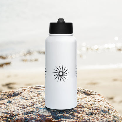 "Dark Sun" Stainless Steel Water Bottle +Straw Lid