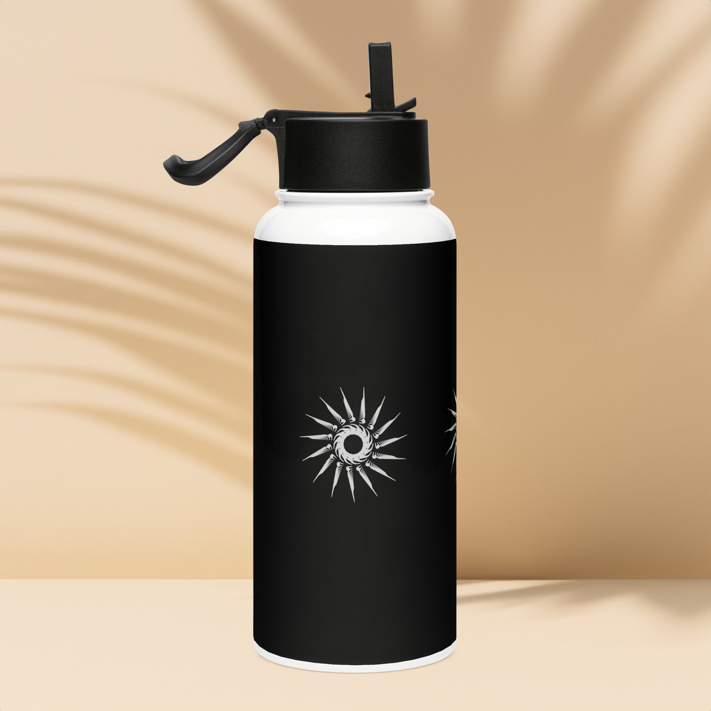 "Bright Sun" Stainless Steel Water Bottle +Straw Lid