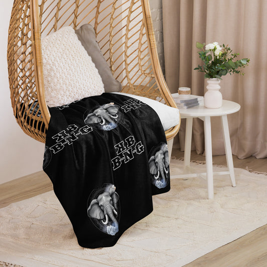 "Storm Elephant" Sherpa Blanket