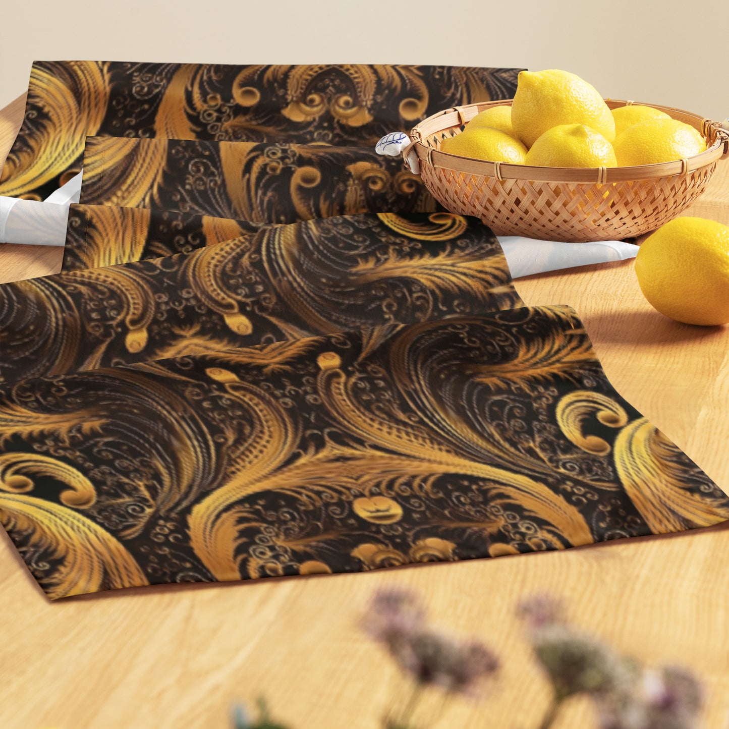 "Hyperbolic Gold" Table Runner