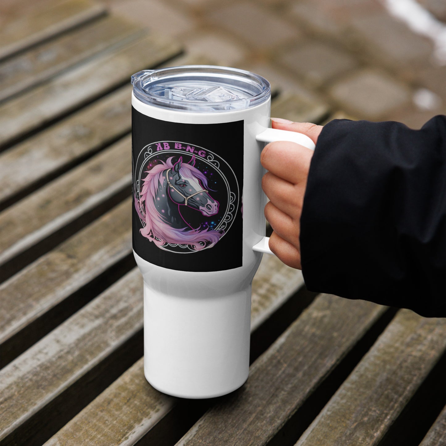 Cotton Candy Horse Travel Mug