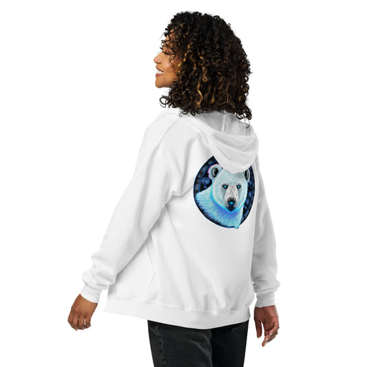 "Polar Bear" Heavy Blend Zip Hoodie