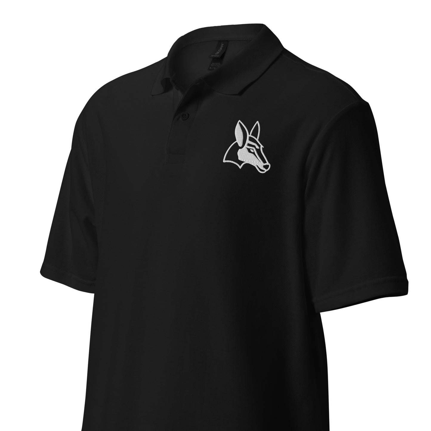 Basenji Dog Pique Polo Shirt (Black)