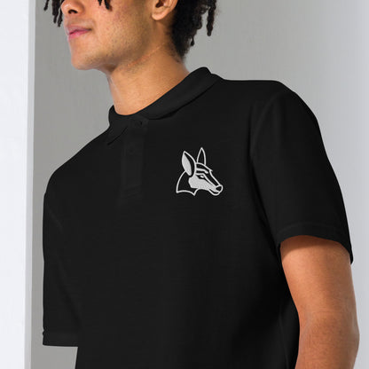 Basenji Dog Pique Polo Shirt (Black)