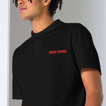 "Boss Mode" Pique Polo Shirt