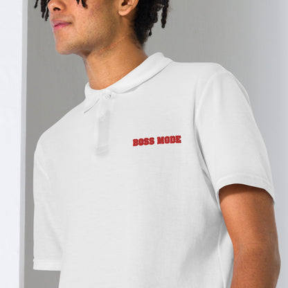 "Boss Mode" Pique Polo Shirt