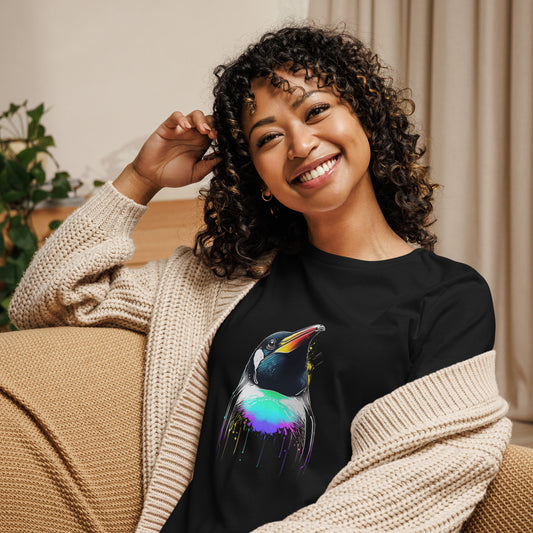 "Petty Penguin" Women's Relaxed T-Shirt