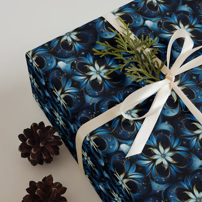 "Hyperbolic Blue" Wrapping Paper Sheets #2