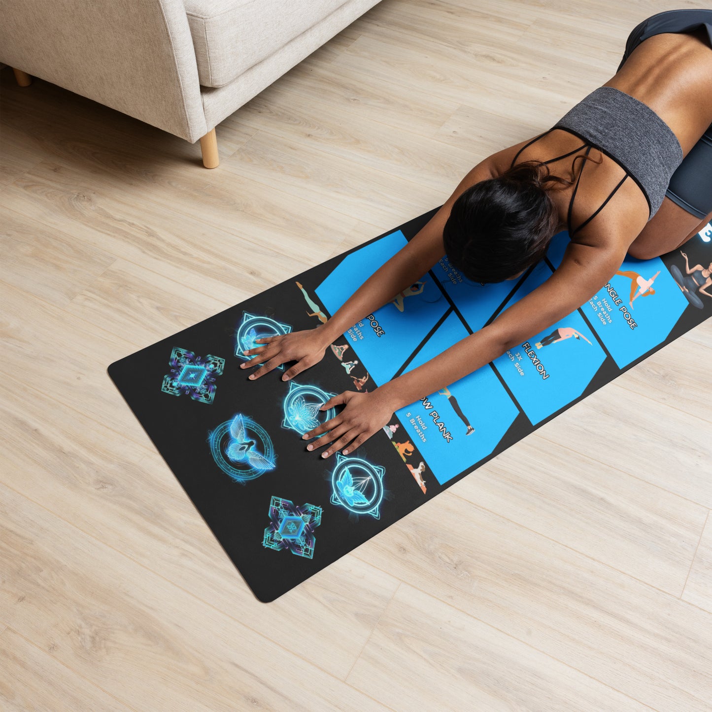 "Yoga Routine" Yoga Mat