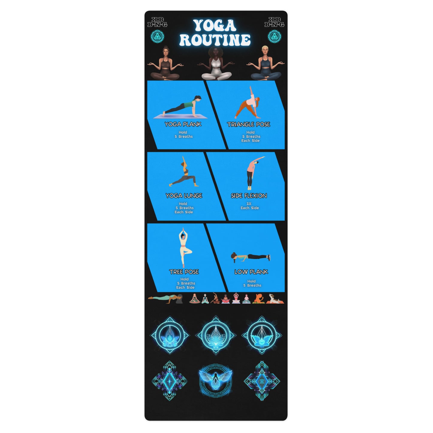 "Yoga Routine" Yoga Mat