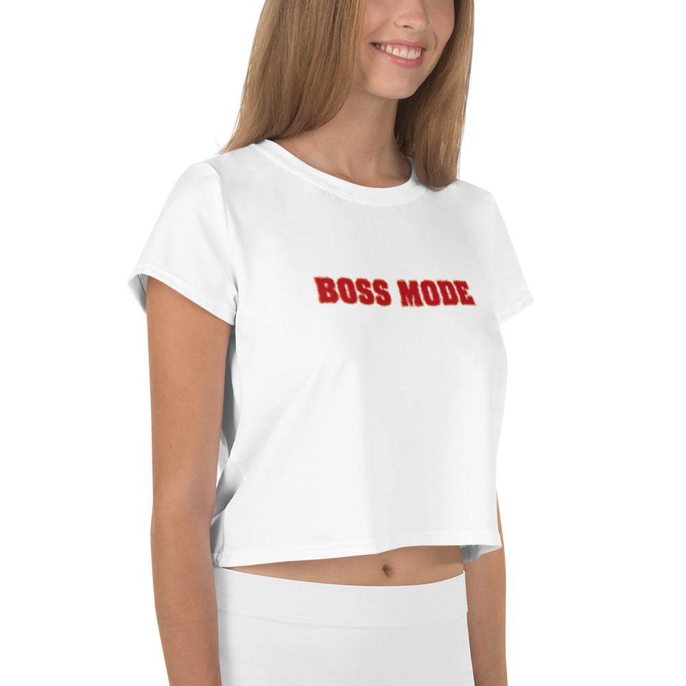 Boss Mode (Bright) Crop Tee