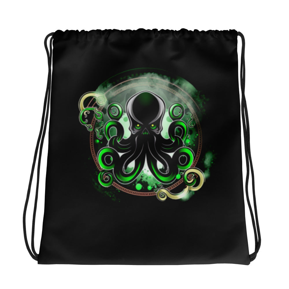Shadow Squid Drawstring Bag