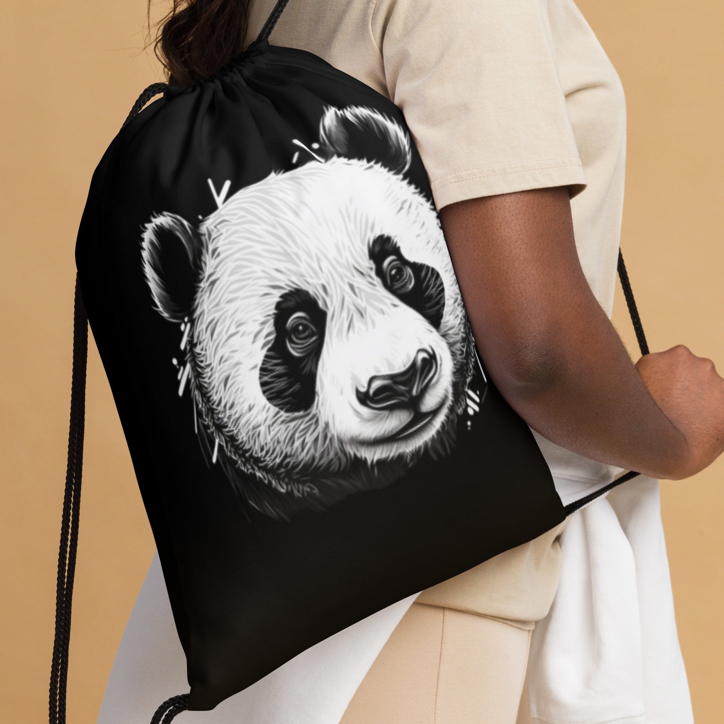 Precious Panda Drawstring Bag