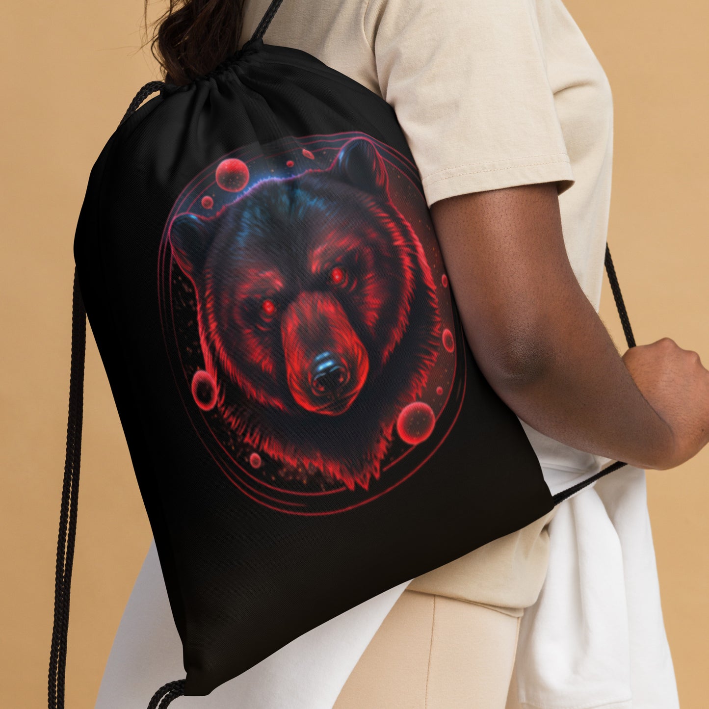 Brutal Bear Drawstring Bag