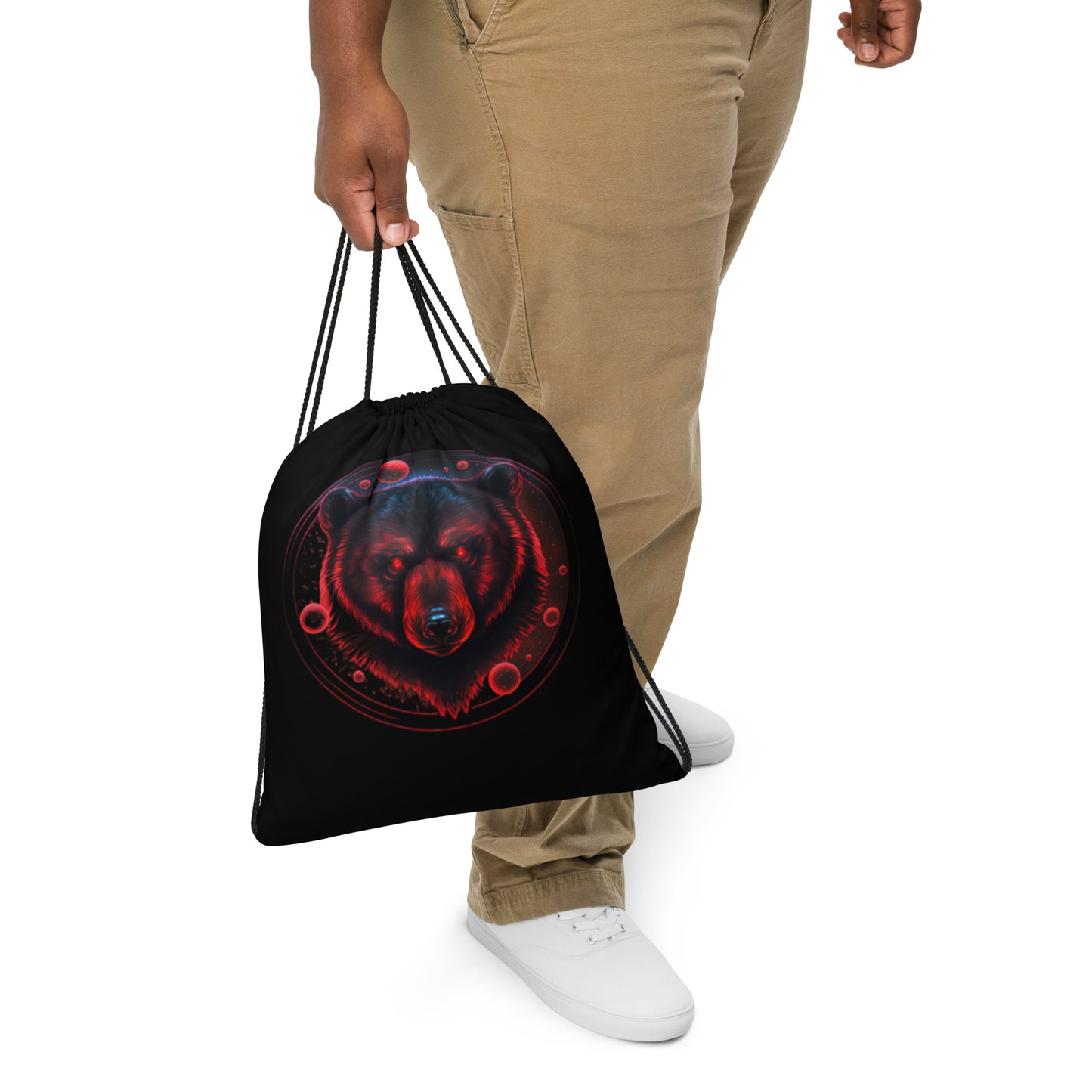 Brutal Bear Drawstring Bag