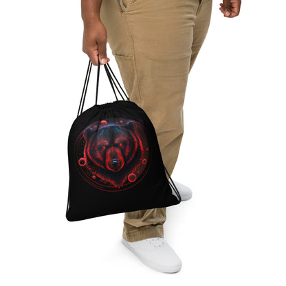 Brutal Bear Drawstring Bag