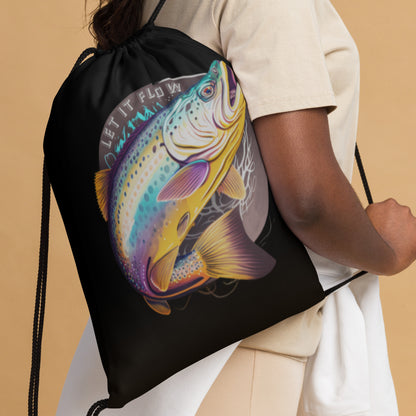 "Let It Flow" Drawstring Bag