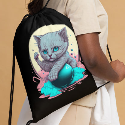 Cuddle Kitty Drawstring Bag