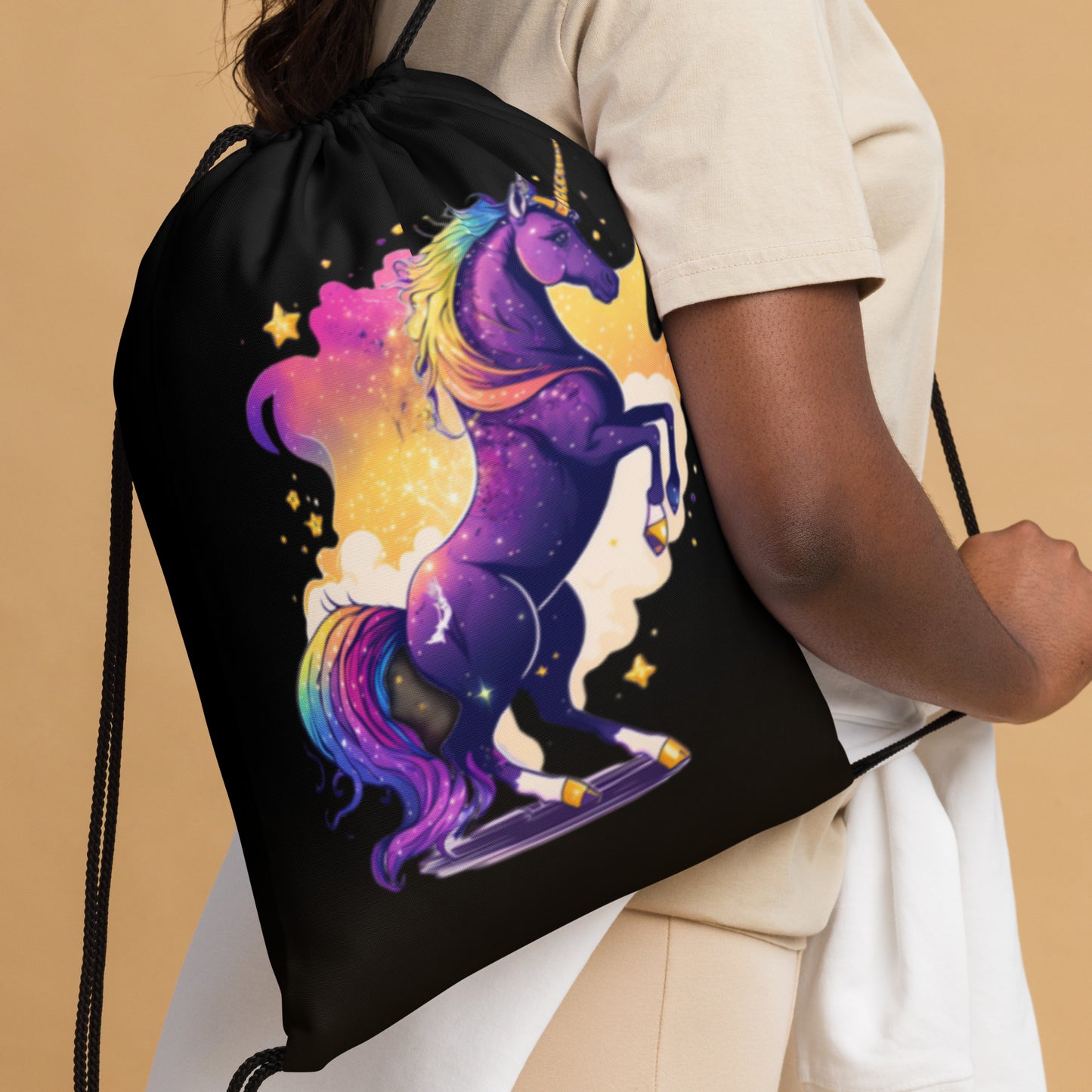 Wondering Unicorn Drawstring Bag