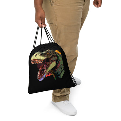 Turbo T-Rex Drawstring Bag