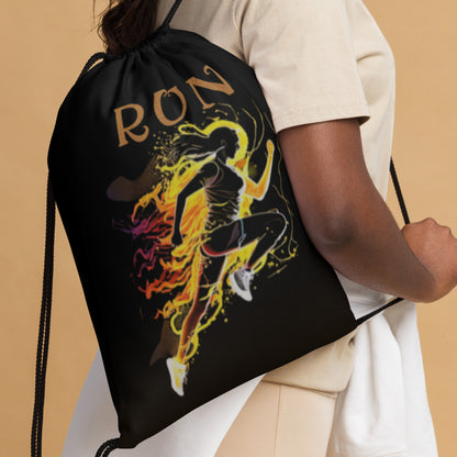 "Run" Drawstring Bag