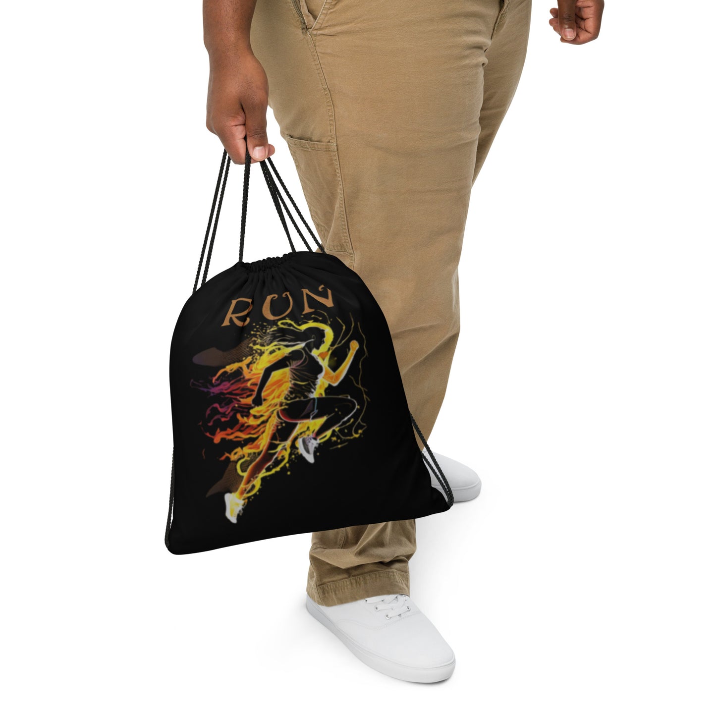 "Run" Drawstring Bag