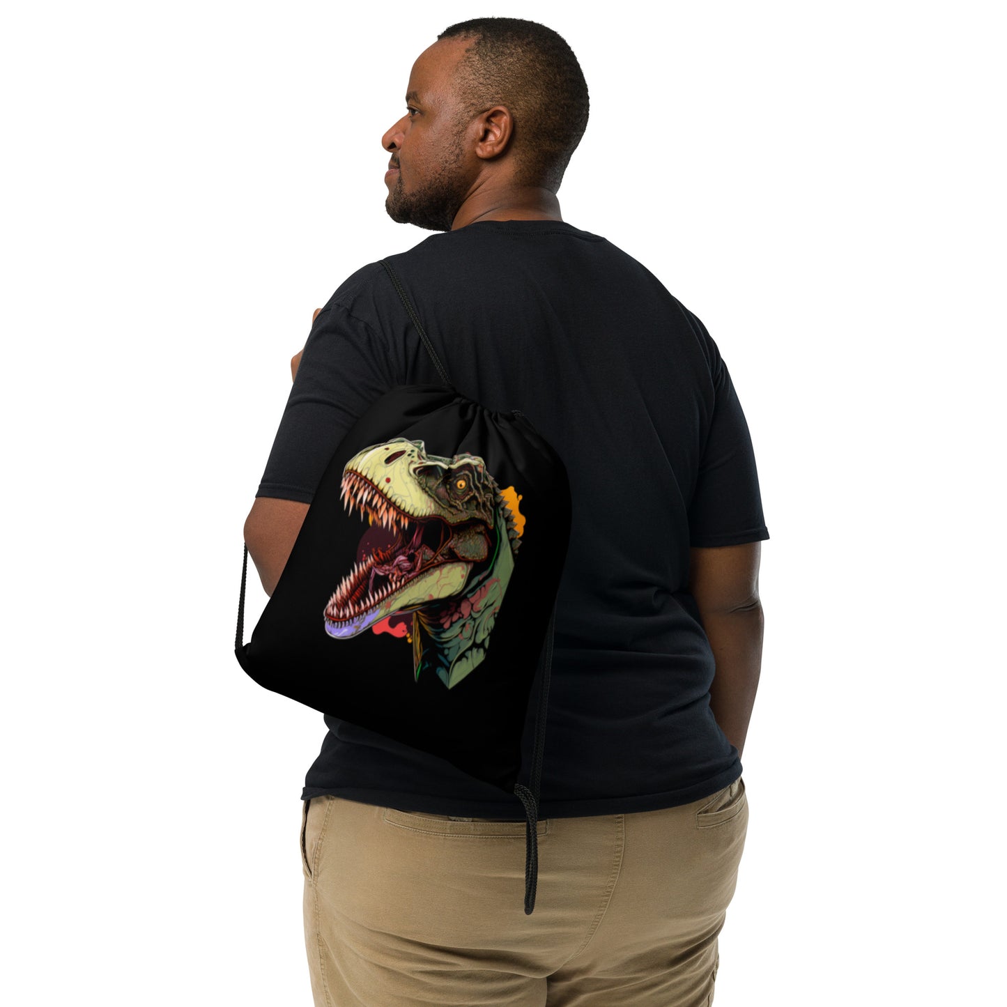 Turbo T-Rex Drawstring Bag