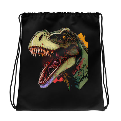 Turbo T-Rex Drawstring Bag