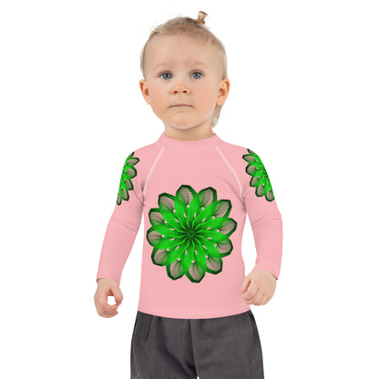 Pink Burst Kids Rash Guard