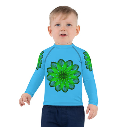 Blue Burst Kids Rash Guard