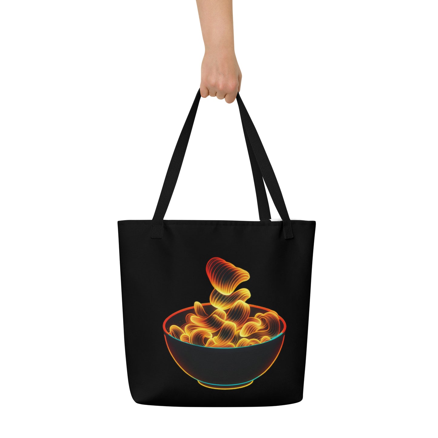 Bowl Of Chips Large Tote Bag