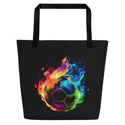 Soccer Ball Large Tote Bag