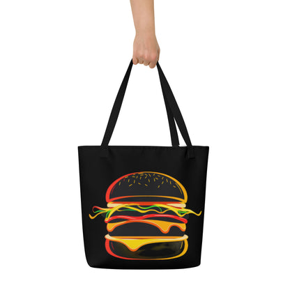 Cheeseburger Large Tote Bag