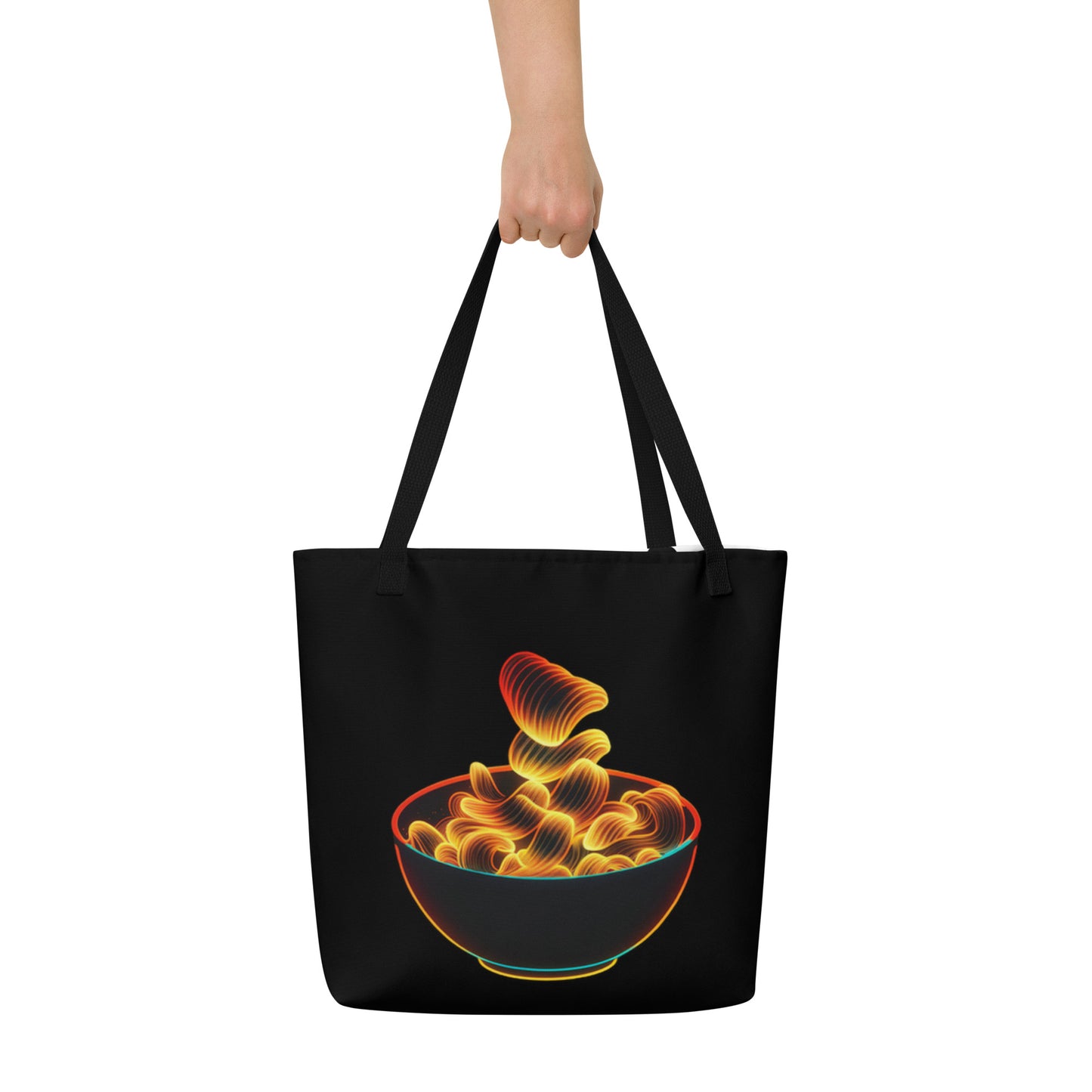 Bowl Of Chips Large Tote Bag