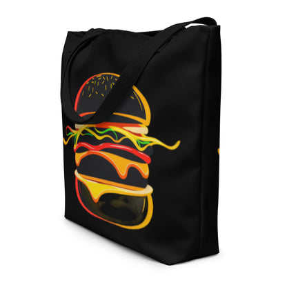 Cheeseburger Large Tote Bag