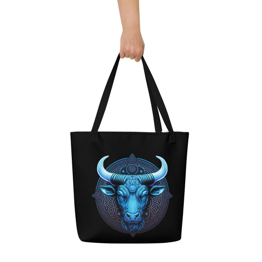 Blue Bull Large Tote Bag