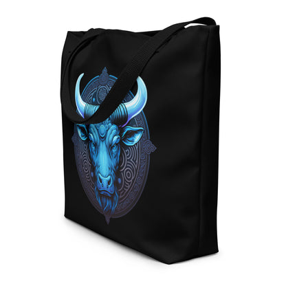 Blue Bull Large Tote Bag